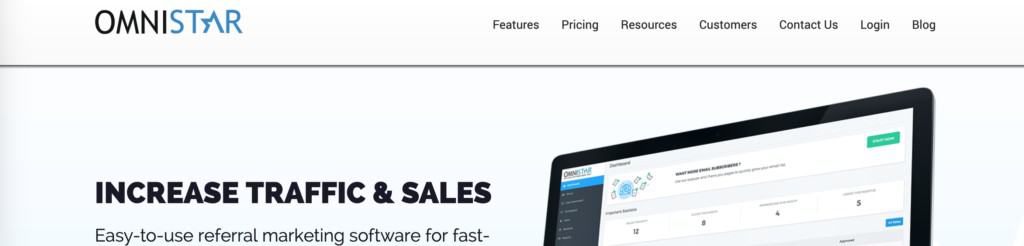 Screenshot of the omnistar osi affiliate management software